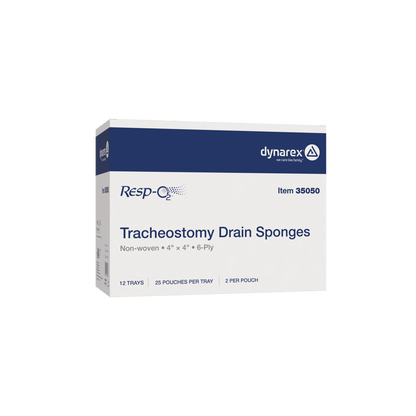 Gauze Drain Sponges, Split Sponges, 6-ply, Sterile, Non-woven, 4"x4"