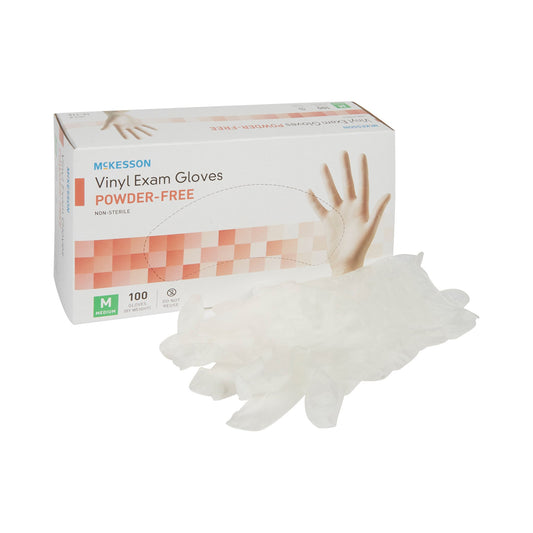 Vinyl Exam Gloves, Non-Sterile, Smooth 100/box