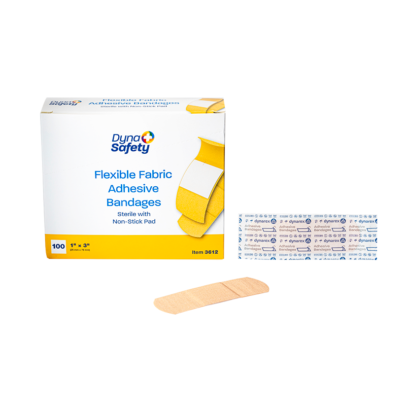 Flexible Fabric Adhesive Bandages 1" x 3" Sterile