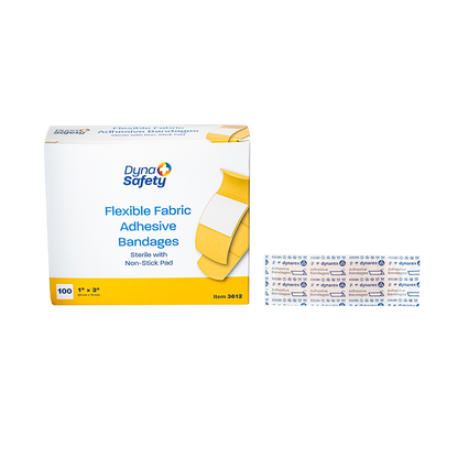 Flexible Fabric Adhesive Bandages 1" x 3" Sterile