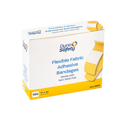 Flexible Fabric Adhesive Bandages 1" x 3" Sterile