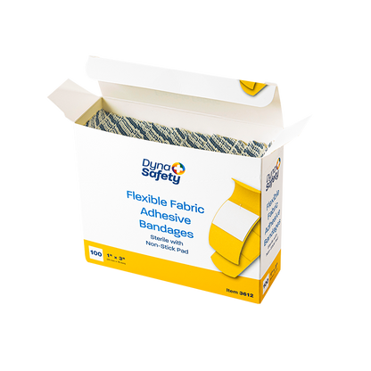Flexible Fabric Adhesive Bandages 1" x 3" Sterile