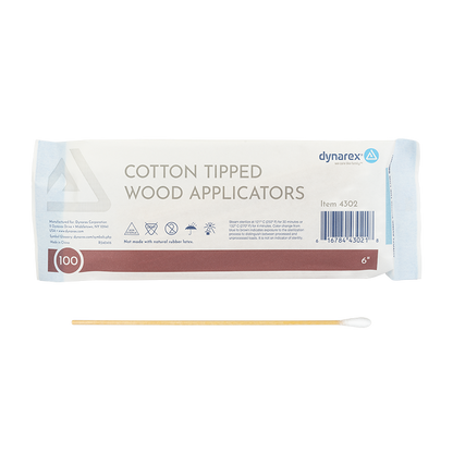 Non-sterile Cotton Swab Wood Applicator 6"
