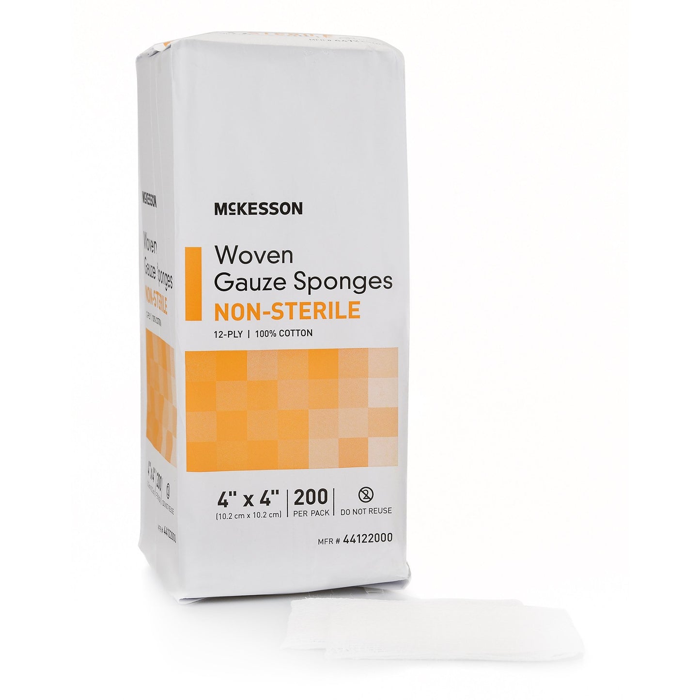 Gauze Sponge 4 X 4 Inch 12-Ply NonSterile 200 per Pack