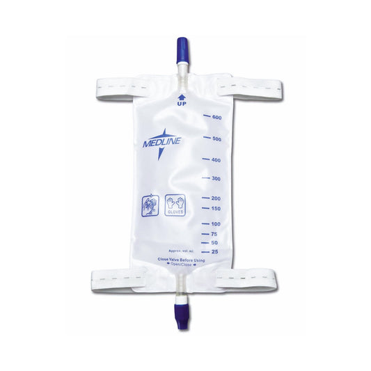 Urinary Leg Bag Anti-Reflux Valve Sterile 600 mL Vinyl