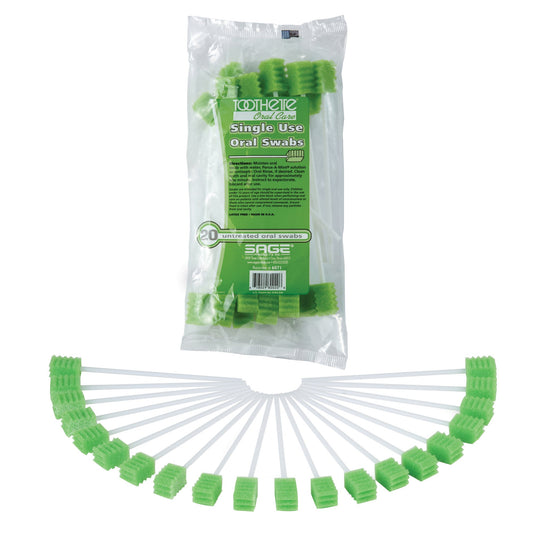 Oral Swab Toothette Plus Untreated Foam Tip