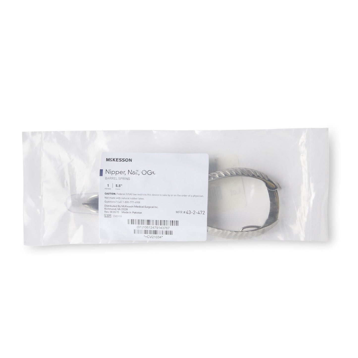 Nail Nipper, Concave Jaw, 5.5"