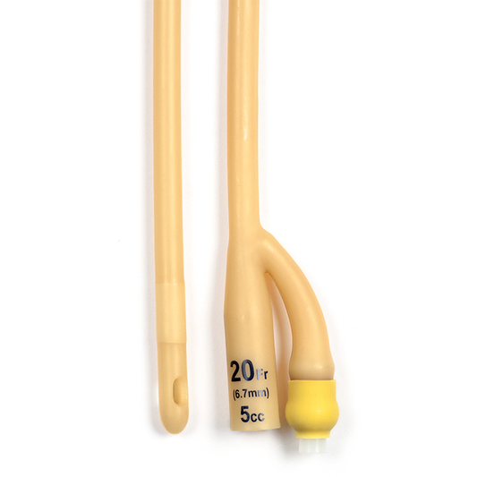 Foley Catheter 2-Way Standard Tip 5 cc Balloon. Silicone Coated Latex