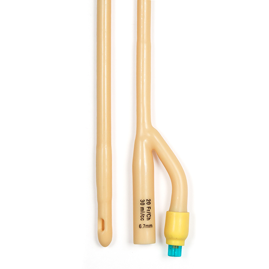 Foley Catheter 2-Way Standard Tip 30 cc Balloon, Silicone Coated Latex
