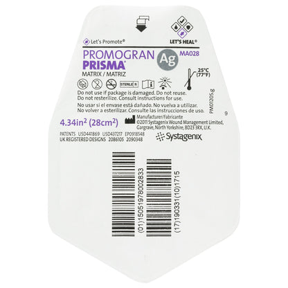 Collagen Ag, 3M™ Promogran Prisma™, 4.34 sq in