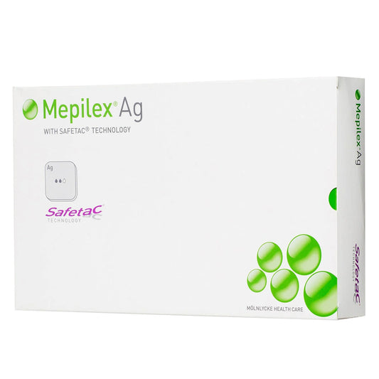 Silver Foam Dressing Mepilex® Ag 4 X 4 Inch Square Sterile