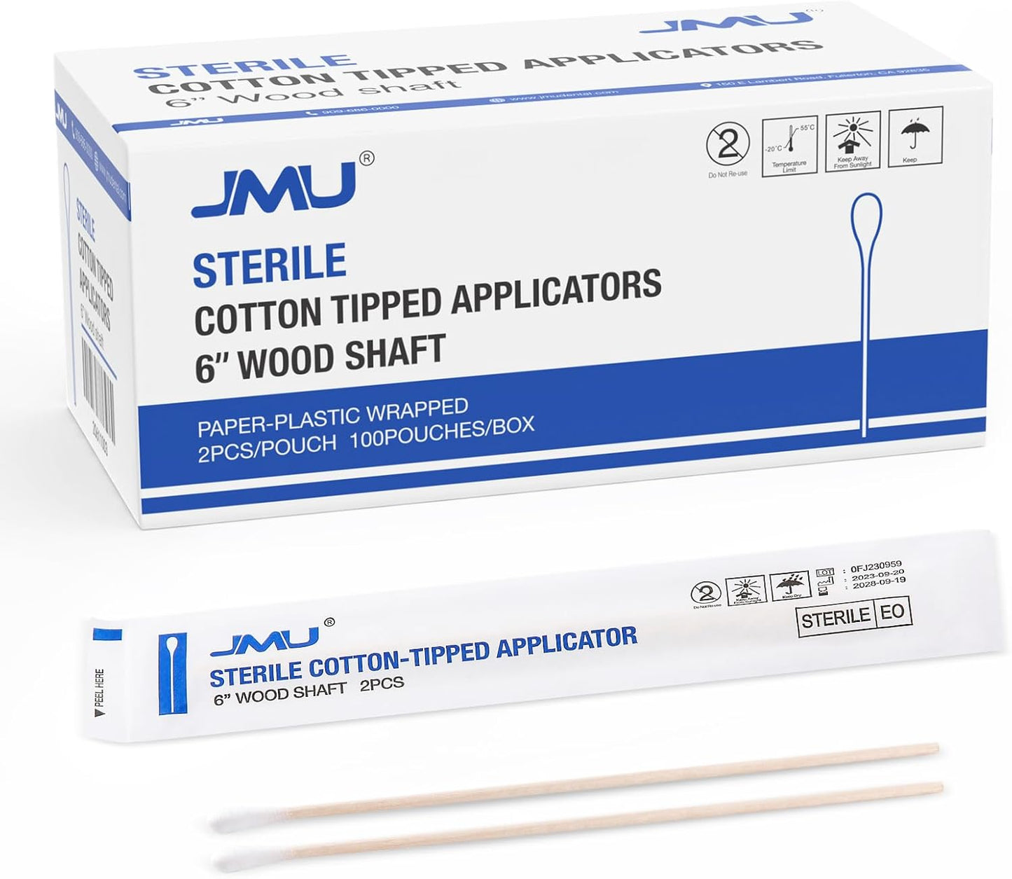 Cotton Tipped Applicators, Sterile, 200 pcs