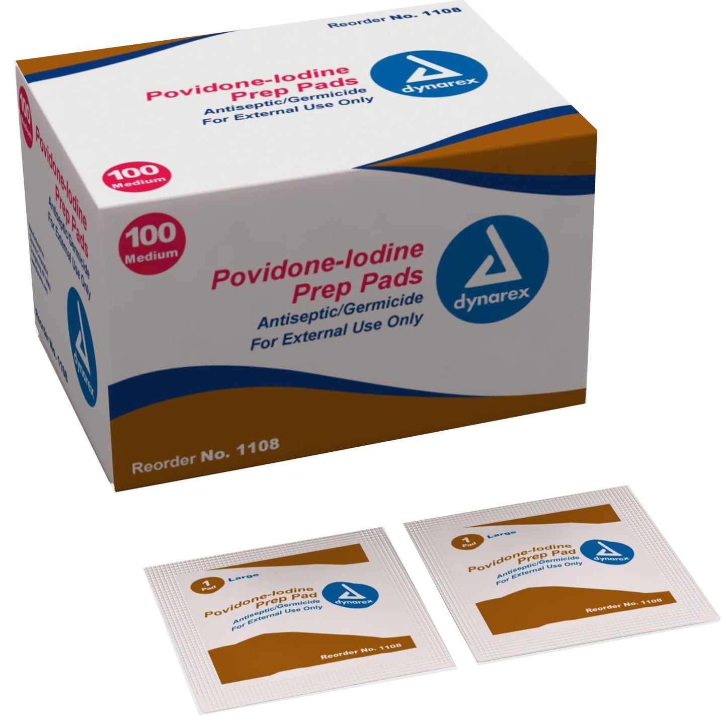 Povidone Iodine Prep Pads, 10% strength