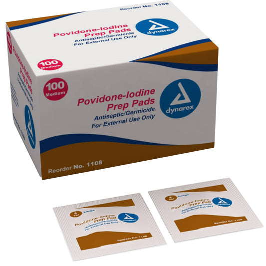 Povidone Iodine Prep Pads, 10% strength