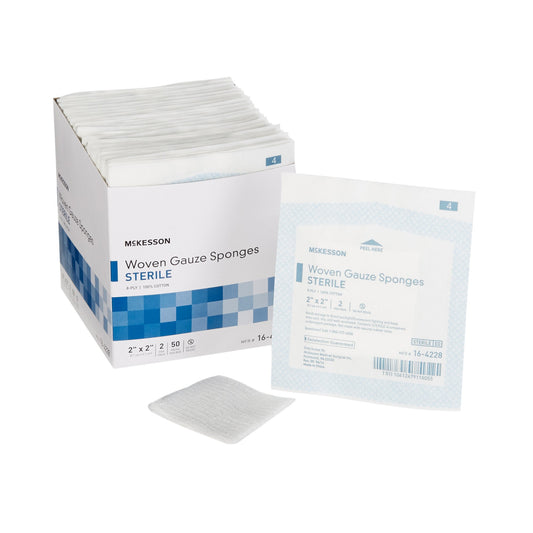 Gauze Sponge  2 X 2 Inch 8-Ply Sterile 2 per Pack
