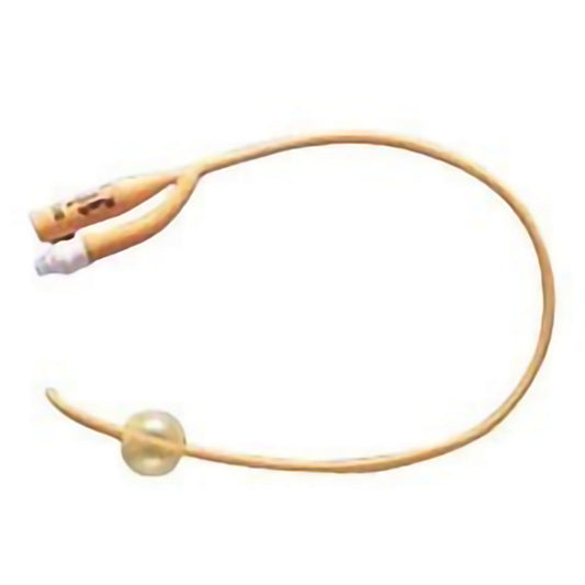 Foley Catheter Rusch PureGold® 2-Way / Tiemann / One Eye Coude Tip 30 cc Balloon  PTFE (Teflon) Coated Latex