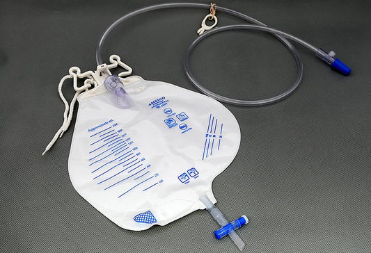 Urinary Drain Bag AMSure® Anti-Reflux Valve Sterile 2,000 mL Vinyl