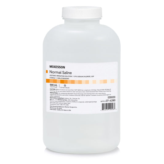 SALINE, IRR SOL 0.9% 500ML (18/CS)
