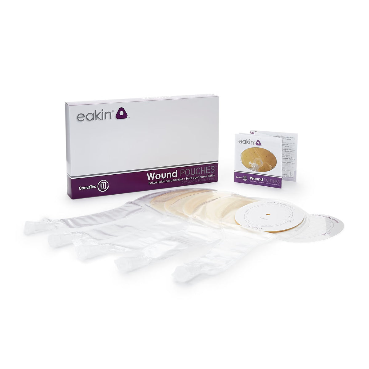 Fistula and Wound Pouch with Drainage Attachment and Tap Closure
