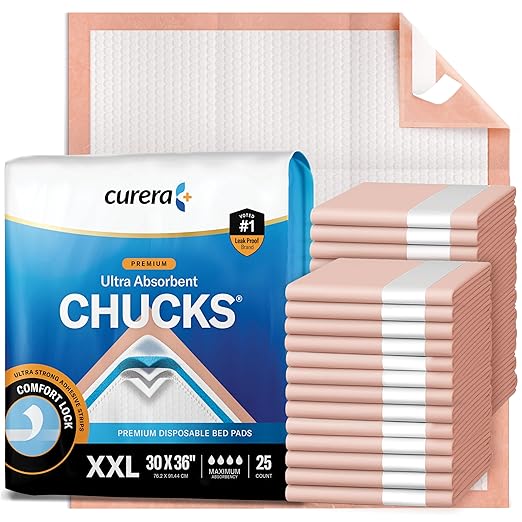 Underpads 30”x36”, Super Absorbent Incontinence Pads, Adhesive Tape