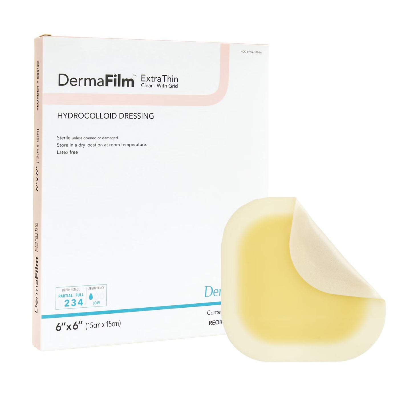 Hydrocolloid Dressing, Thin, with Border