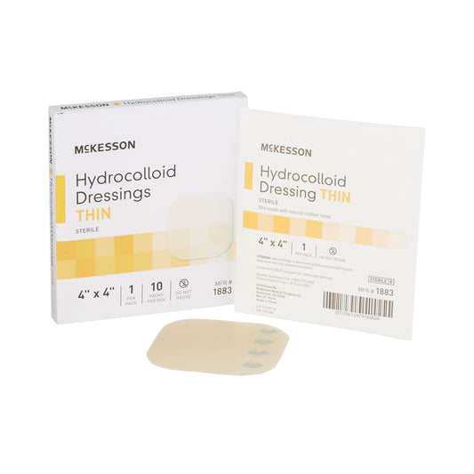 Thin Hydrocolloid Dressing Film Backing 4 X 4 Inch Square Hydrocolloid / Film