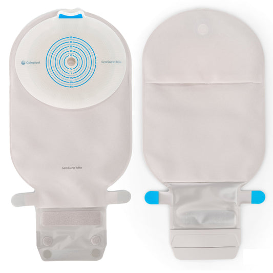 Ostomy Pouch  One-Piece System 11 Inch Length, Maxi Flat, Trim to Fit 3/8 to 2-1/8 Inch Stoma Drainable