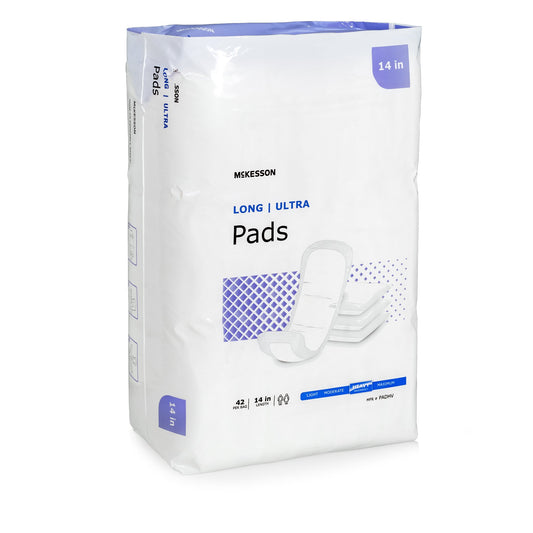 Bladder Control Pad, 14 Inch, Length Heavy Absorbency