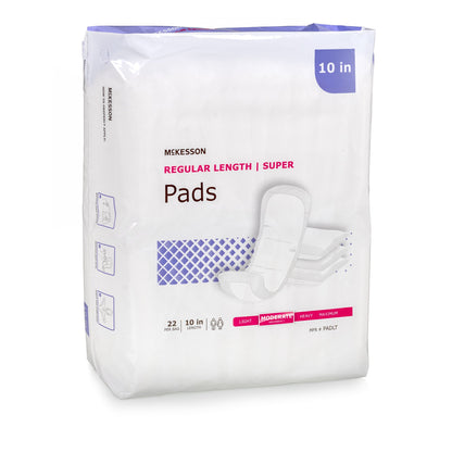 Bladder Control Pad, 10 Inch, Moderate Absorbency, Polymer Core, One Size Fits Most