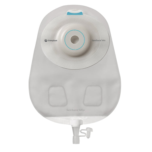 Urostomy Pouch, One Piece System, 10.5" Length, Trim to Fit 3/8" to 2" Stoma, Drainable