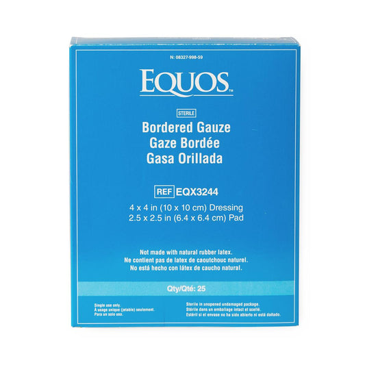 Equos Sterile Bordered Gauze,4" x 4"