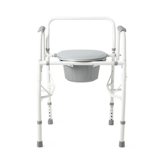 Commode, Steel Drop-Arm, 350 lb. Weight Capacity