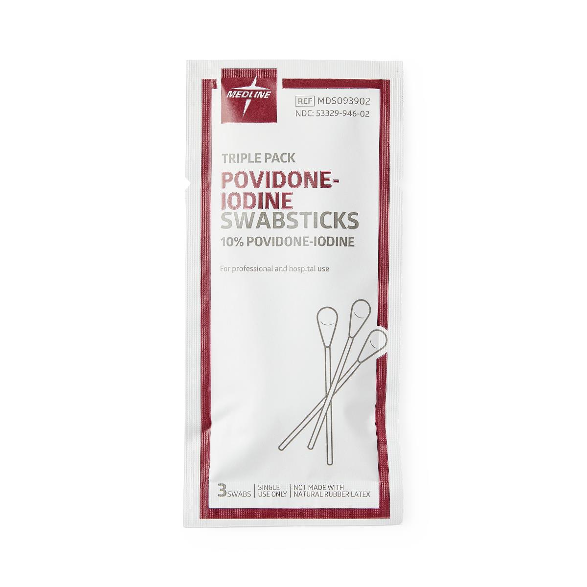 Povidone-Iodine Swabstick, Triple Pack