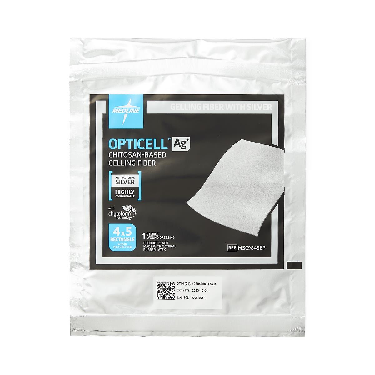 Gelling Fiber Wound Dressing, Silver (Ag) Antibacterial, Opticell