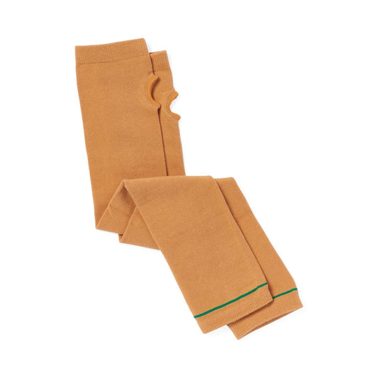 Arm Sleeve with Thumb Loop, Beige with Green Stripe, Size L, 18" Length, 11" Circumference