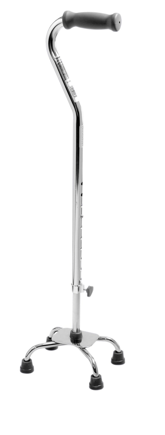 Quad Cane, Small Base, Aluminum, 300 lb. Capacity, Black