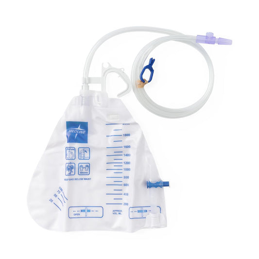 Urinary Drain Bag, Anti-Reflux Valve, 2,000 mL
