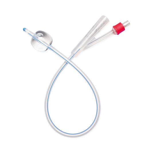 Foley Catheter, 100% Silicone, 18 Fr, 30 mL, 2-Way