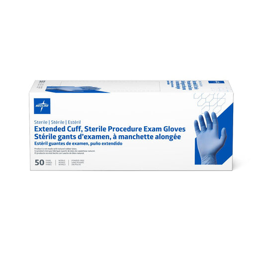 Nitrile Gloves, Powder-Free, Sterile, Size M