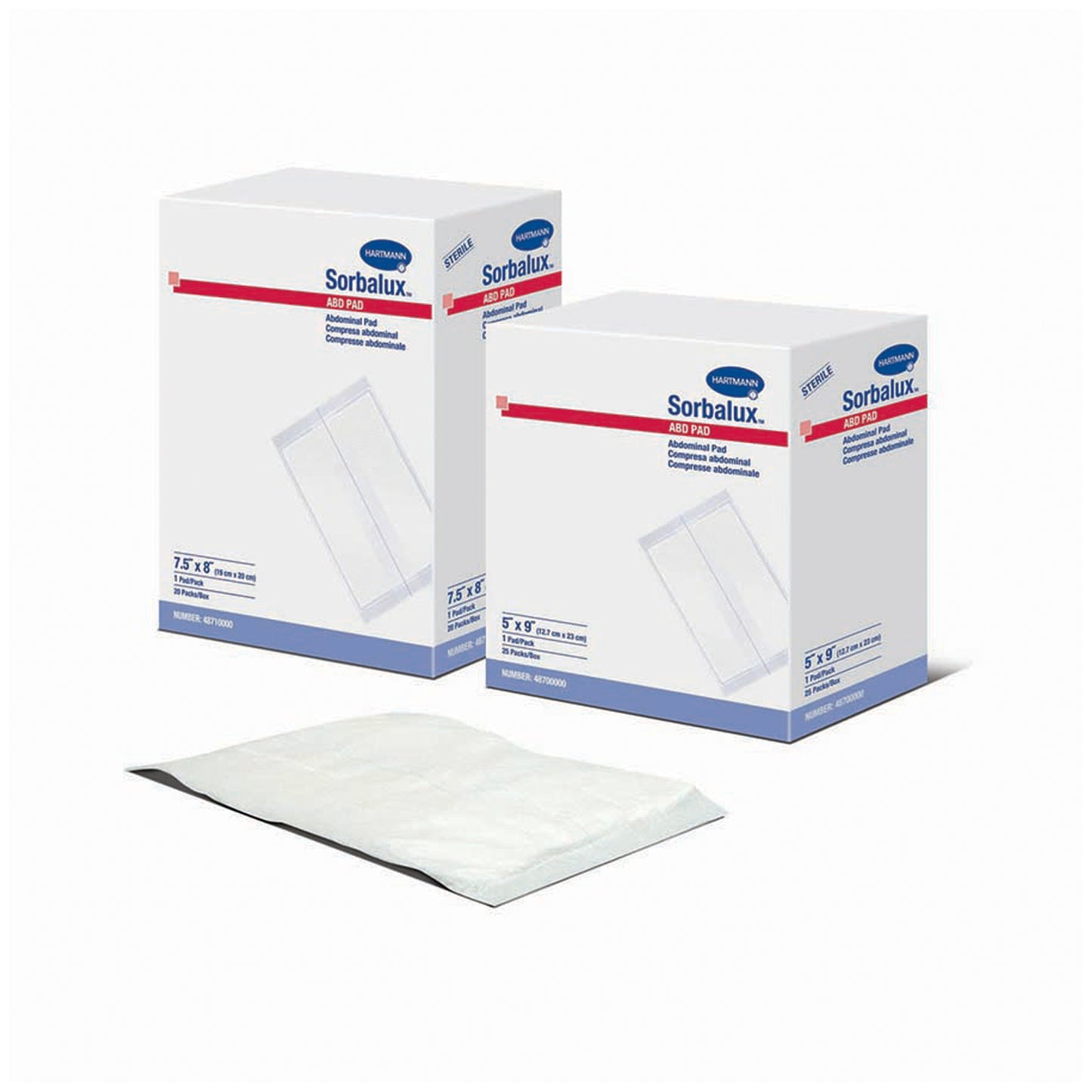 Absorbent Abdominal Pad, 3" x 5"