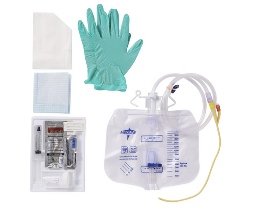 Silicone-Elastomer Coated Closed System Foley Catheter Tray 16 Fr 10 cc