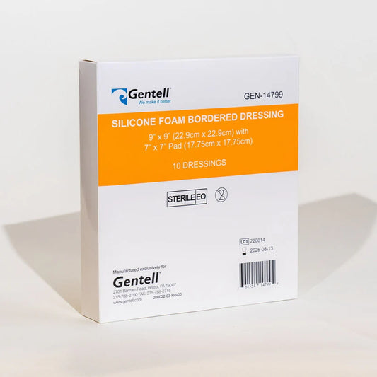 Bordered Silicone Foam Sacral Dressing, 9" x 9"