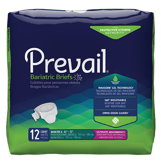 Incontinence Bariatric Brief, Unisex Disposable Adult Diaper with Tabs