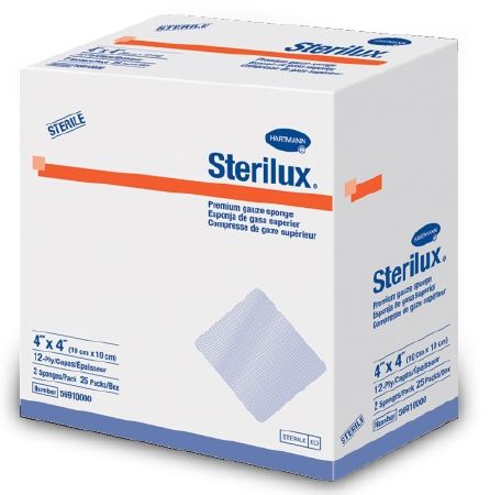 Gauze Sponge, 4 x 4, 12 Ply, Sterile